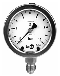 泰科思Tecsis全不銹鋼波登管壓力表P2032,P2033